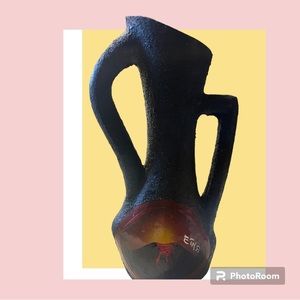 Beautiful designer vase “Etna” made in Sicily with volcanic ash